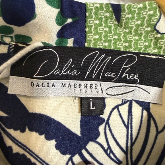 Dalia MacPhee long-sleeve floral pleated midi dress Large - Picture 3 of 12